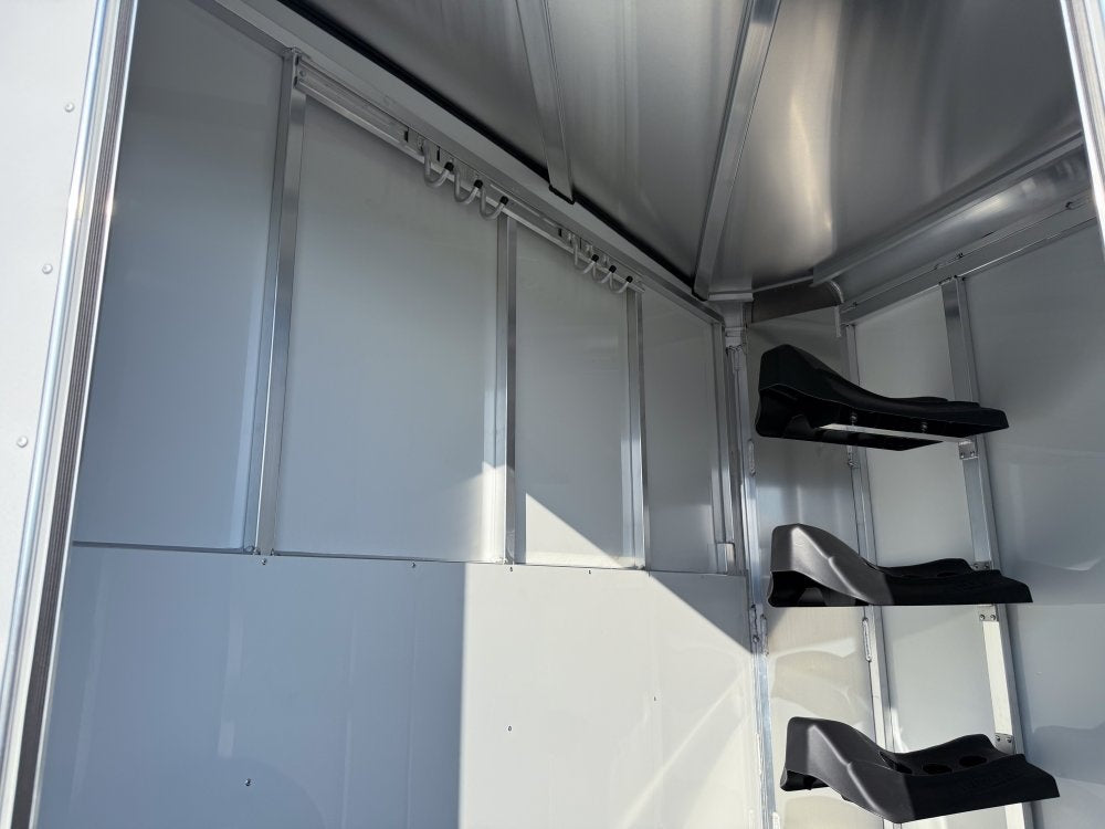 16' Sundowner 3 Horse Super Sport - Silver - Feed Door and Window - 3 Horse/Horse Trailers - Stryker Dealership Group