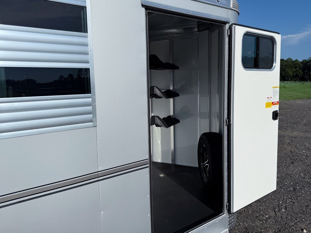 16' Sundowner 3 Horse Super Sport - Silver - Feed Door and Window - 3 Horse/Horse Trailers - Stryker Dealership Group