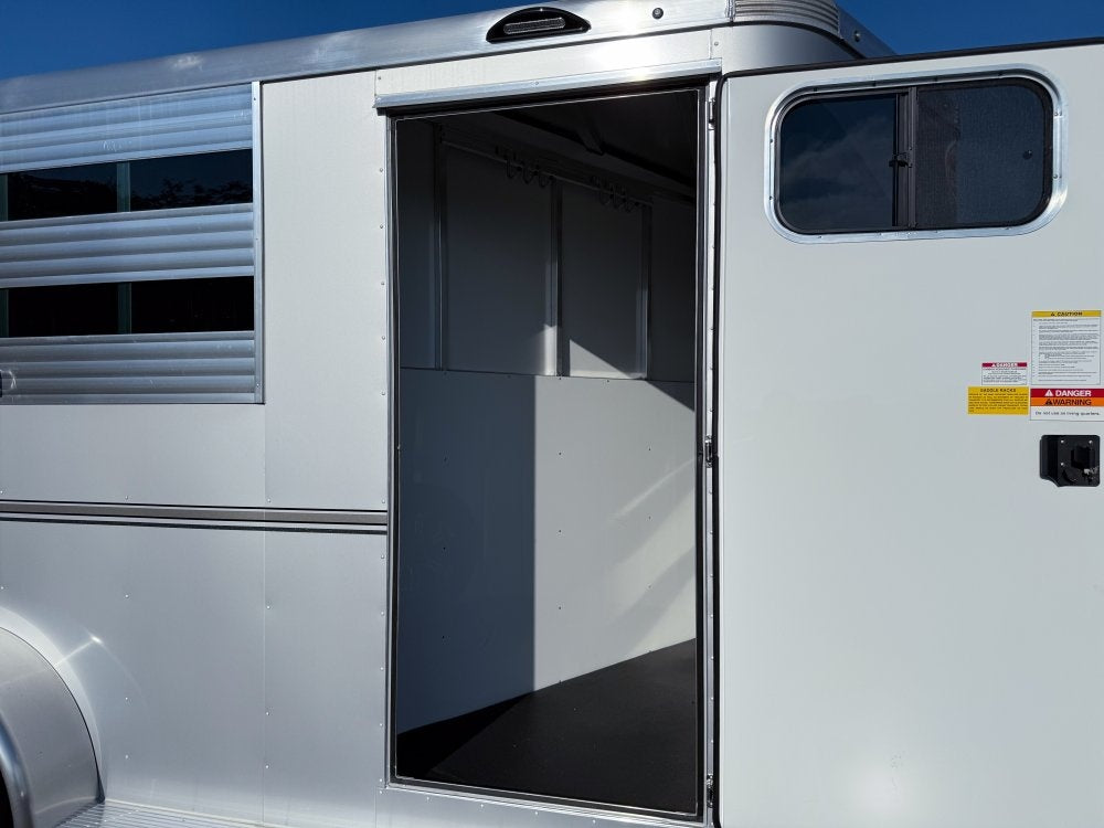16' Sundowner 3 Horse Super Sport - Silver - Feed Door and Window - 3 Horse/Horse Trailers - Stryker Dealership Group