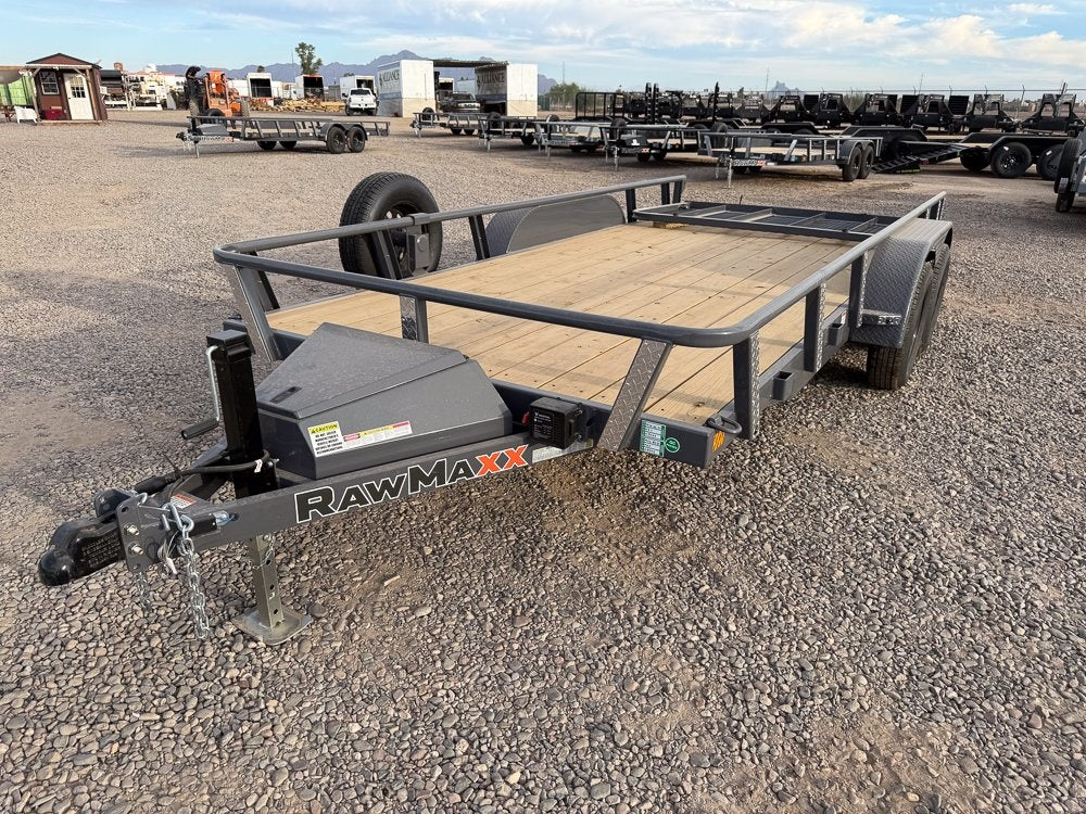 16' UTX Bumper Pull Utility (2) 3.5k Axles, 4' Mesh Flip Ramp - Utility & SXS - Stryker Dealership Group