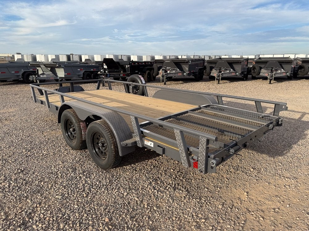 16' UTX Bumper Pull Utility (2) 3.5k Axles, 4' Mesh Flip Ramp - Utility & SXS - Stryker Dealership Group