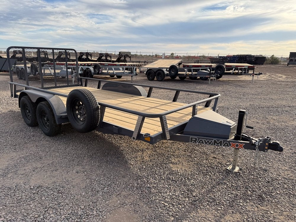16' UTX Bumper Pull Utility (2) 3.5k Axles, 4' Mesh Flip Ramp - Utility & SXS - Stryker Dealership Group