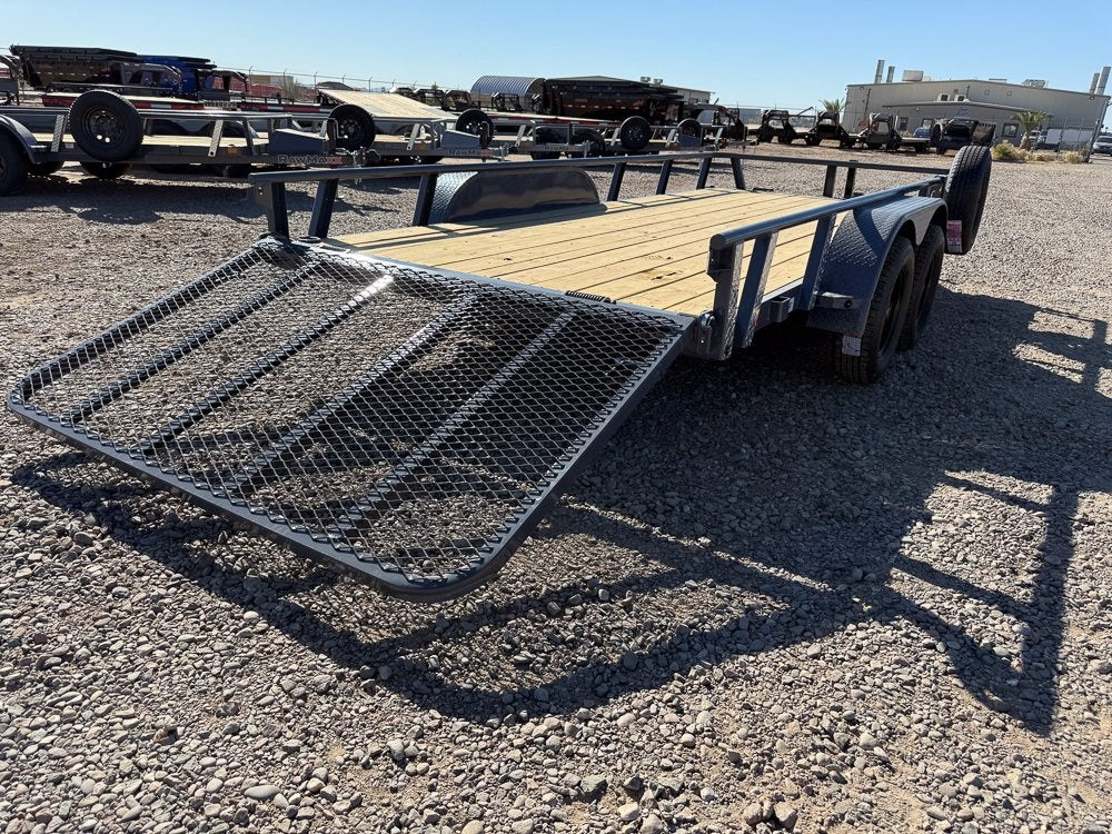 16' UTX Bumper Pull Utility (2) 3.5k Axles, 4' Mesh Flip Ramp - Utility & SXS - Stryker Dealership Group