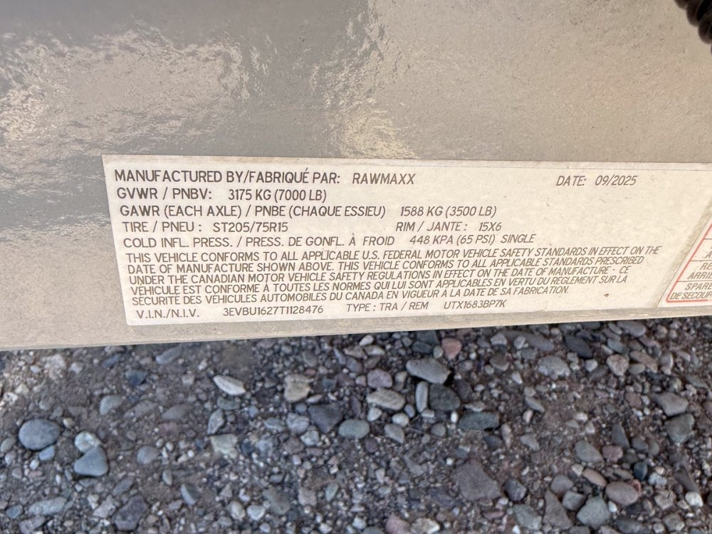 16' UTX Bumper Pull Utility (2) 3.5k Axles, 4' Mesh Flip Ramp - Utility & SXS - Stryker Dealership Group