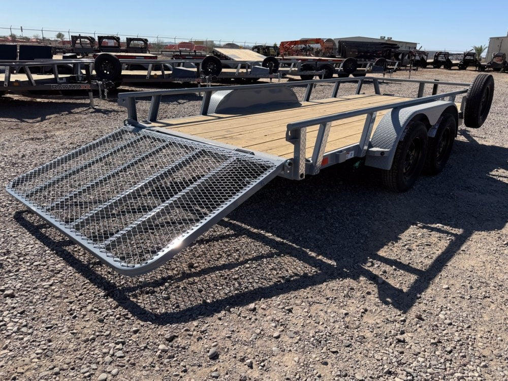 16' UTX Bumper Pull Utility (2) 3.5k Axles, 4' Mesh Flip Ramp - Utility & SXS - Stryker Dealership Group