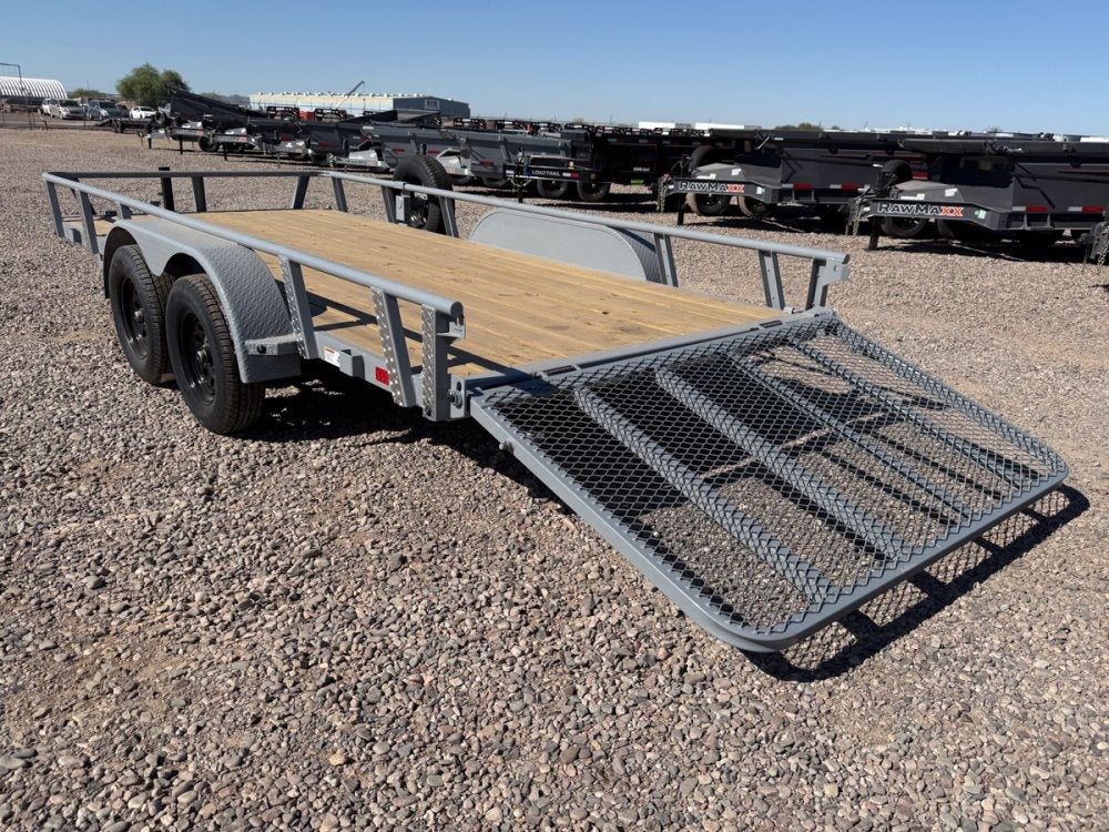 16' UTX Bumper Pull Utility (2) 3.5k Axles, 4' Mesh Flip Ramp - Utility & SXS - Stryker Dealership Group