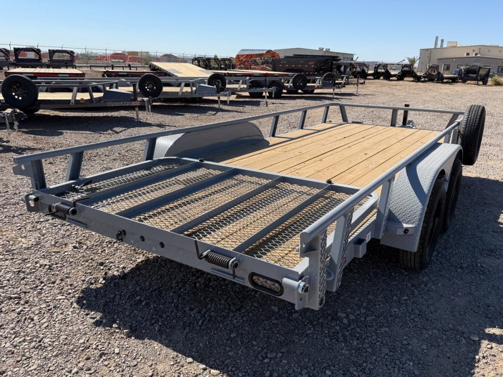 16' UTX Bumper Pull Utility (2) 3.5k Axles, 4' Mesh Flip Ramp - Utility & SXS - Stryker Dealership Group