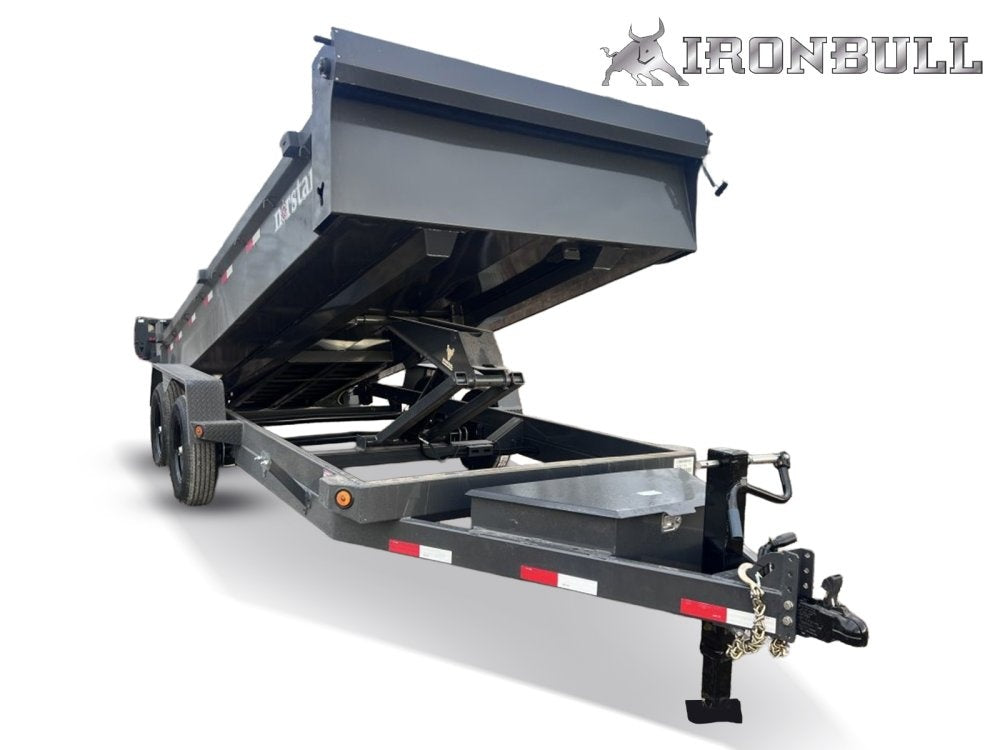 16' x 83" Iron Bull DCB Bumper Pull Dump Trailer 20" Side Walls - (2) 7,000 lb Axles - Bumper Pull Dump - Dump Trailers - Stryker Dealership Group