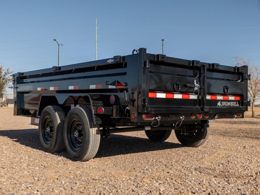 16' x 83" Iron Bull DTB Bumper Pull Dump Trailer 36" Side Walls - (2) 7,000 lb Axles - Bumper Pull Dump - Dump Trailers - Stryker Dealership Group