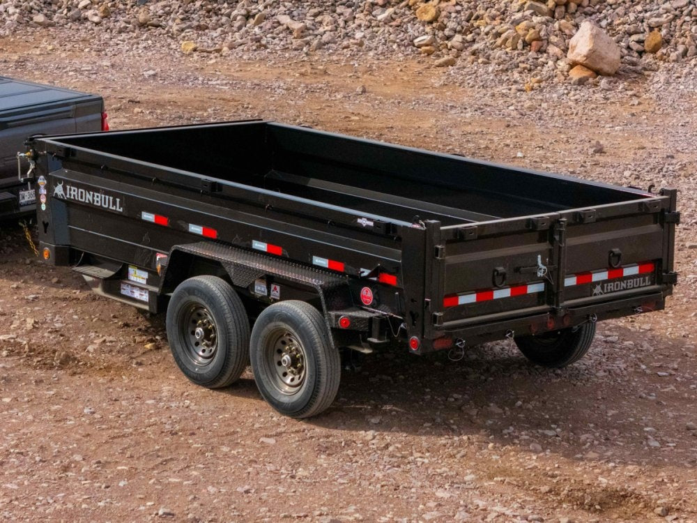 16' x 83" Iron Bull DTB Bumper Pull Dump Trailer 36" Side Walls - (2) 7,000 lb Axles - Bumper Pull Dump - Dump Trailers - Stryker Dealership Group