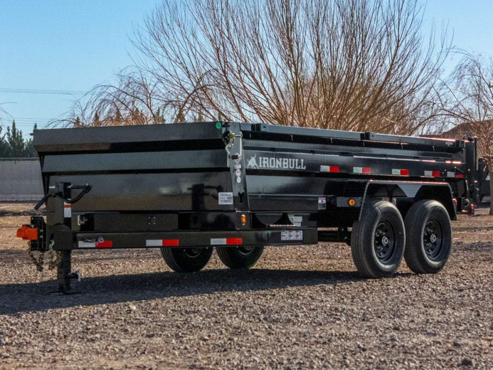 16' x 83" Iron Bull DTB Bumper Pull Dump Trailer 36" Side Walls - (2) 7,000 lb Axles - Bumper Pull Dump - Dump Trailers - Stryker Dealership Group