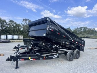 16' x 83" Iron Bull DTB Bumper Pull Dump Trailer 36" Side Walls - (2) 7,000 lb Axles - Bumper Pull Dump - Dump Trailers - Stryker Dealership Group