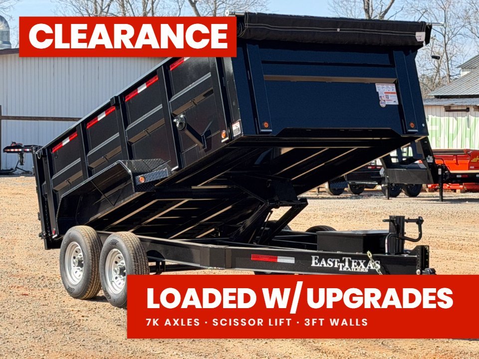 14' Bumper Pull Dump Trailer 36" Sides - 14k GVWR 048612