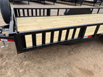 18' Utility Trailer (2) 5.2K Axles, 83" Wide, Side Ramps and 4' Gate 004066 - Stryker Dealership Group