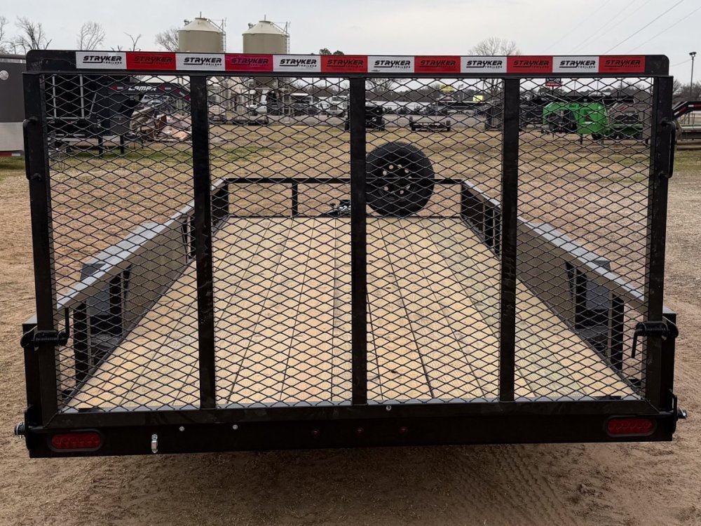 18' Utility Trailer (2) 5.2K Axles, 83" Wide, Side Ramps and 4' Gate 004066 - Stryker Dealership Group