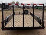 18' Utility Trailer (2) 5.2K Axles, 83" Wide, Side Ramps and 4' Gate 004066 - Stryker Dealership Group