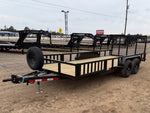 18' Utility Trailer (2) 5.2K Axles, 83" Wide, Side Ramps and 4' Gate 4066 - Stryker Dealership Group