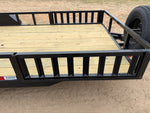 18' Utility Trailer (2) 5.2K Axles, 83" Wide, Side Ramps and 4' Gate 4066 - Stryker Dealership Group