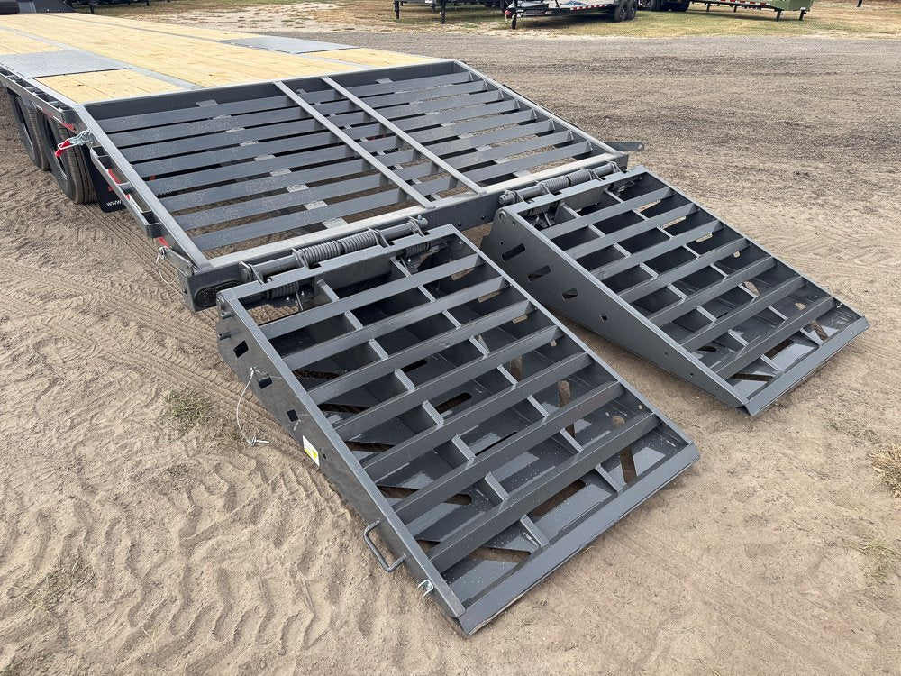 40' Horizon FHZ Gooseneck Dual Wheel Deckover Trailer Mega Ramps - (2) 12K Axles 013079