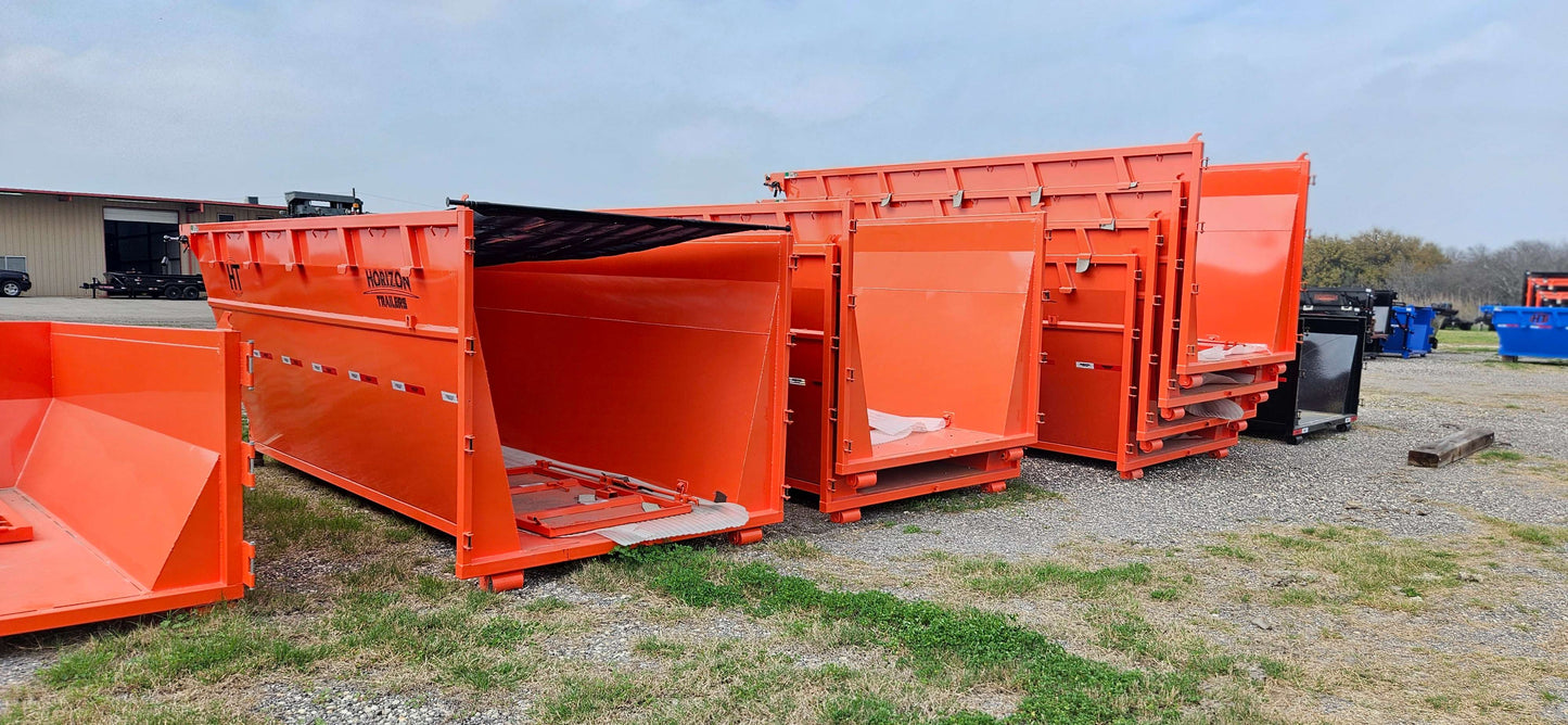 16' Horizon EDZ Roll Off Bin 6' walls - Orange 2979