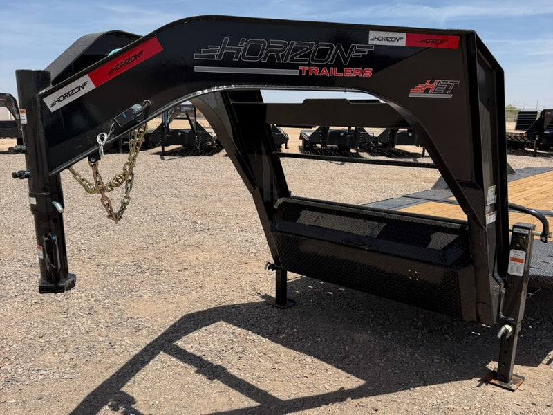 24' Horizon HET Gooseneck Equipment Tilt Trailer Drive Over Fenders - (2) 10K Axles 16852