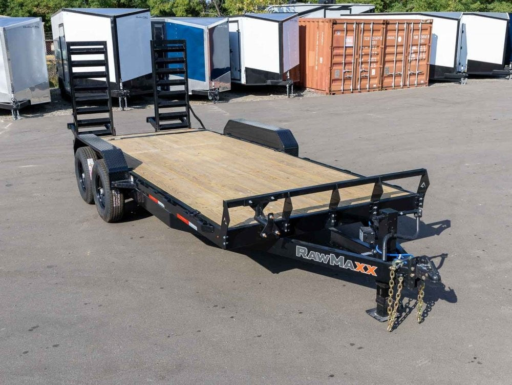 18' ECX Equipment Trailer (2) 7k Axles Stand Up Ramps - Equipment Trailers - Stryker Dealership Group