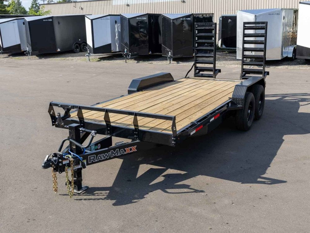 18' ECX Equipment Trailer (2) 7k Axles Stand Up Ramps - Equipment Trailers - Stryker Dealership Group