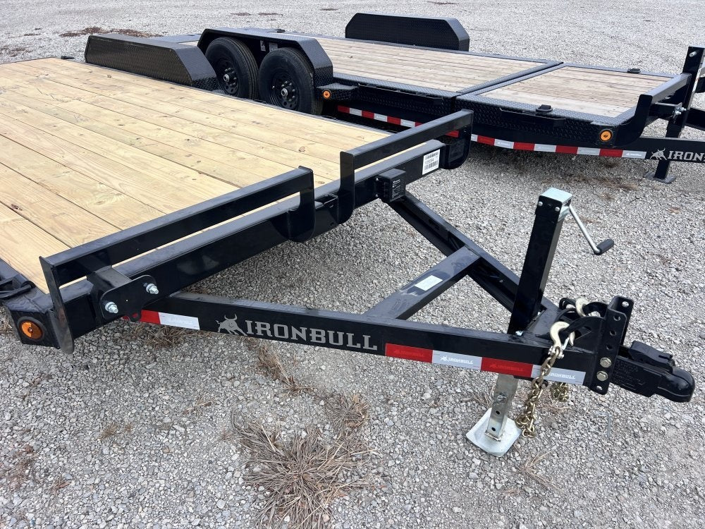 18' Iron Bull EWB Bumper Pull Equipment Trailer Mega Ramps - (2) 3,500 lb Axles - Equipment Trailers - Stryker Dealership Group