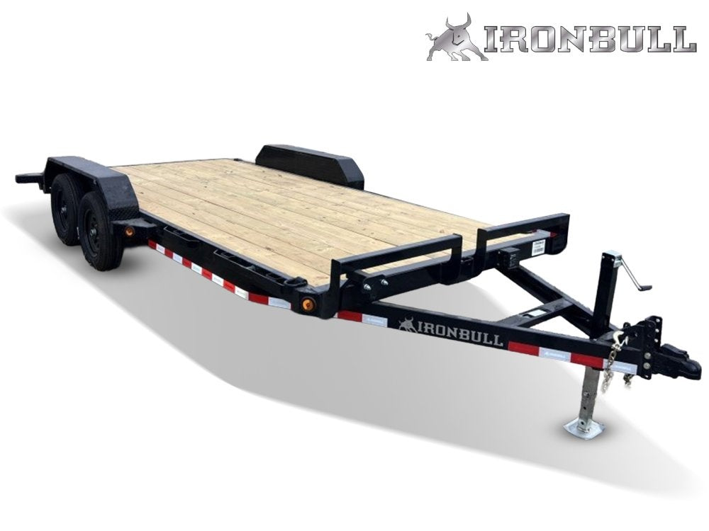 18' Iron Bull EWB Bumper Pull Equipment Trailer Mega Ramps - (2) 3,500 lb Axles - Equipment Trailers - Stryker Dealership Group