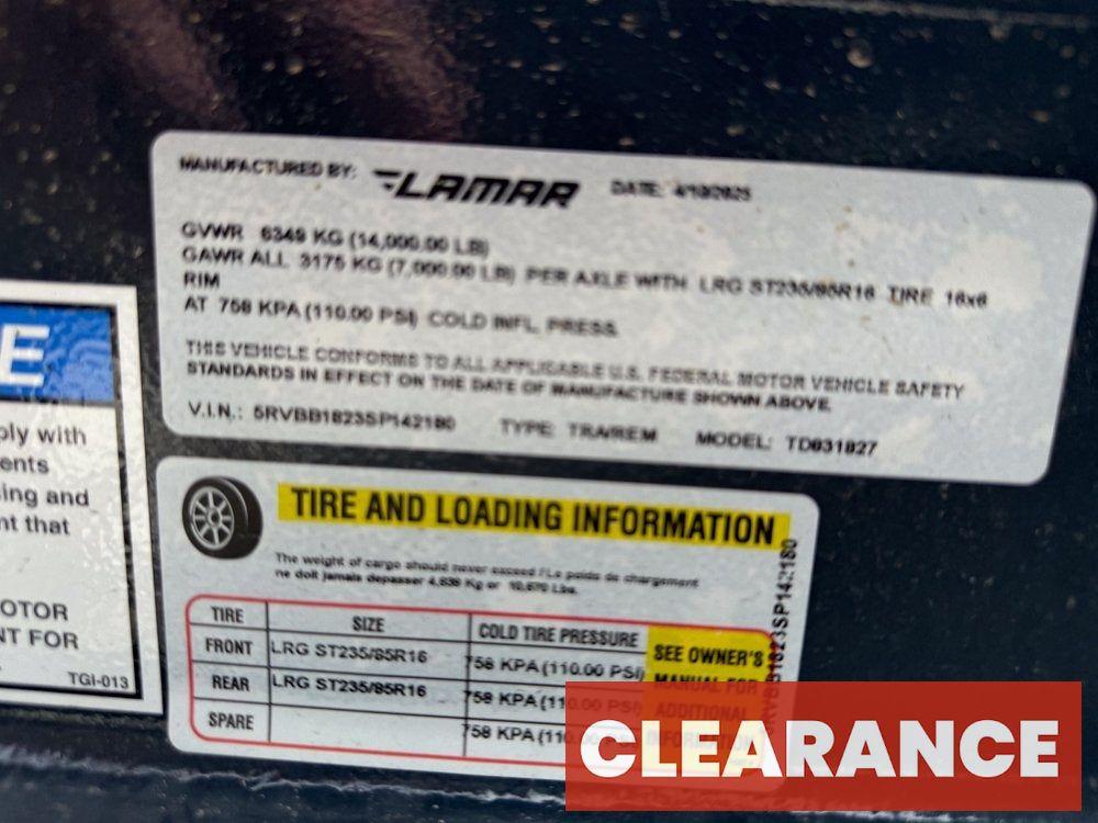 18' Tilt Trailer Lamar (2) 7K Axles 14K GVWR 10K Payload - Equipment Tilt - Stryker Dealership Group