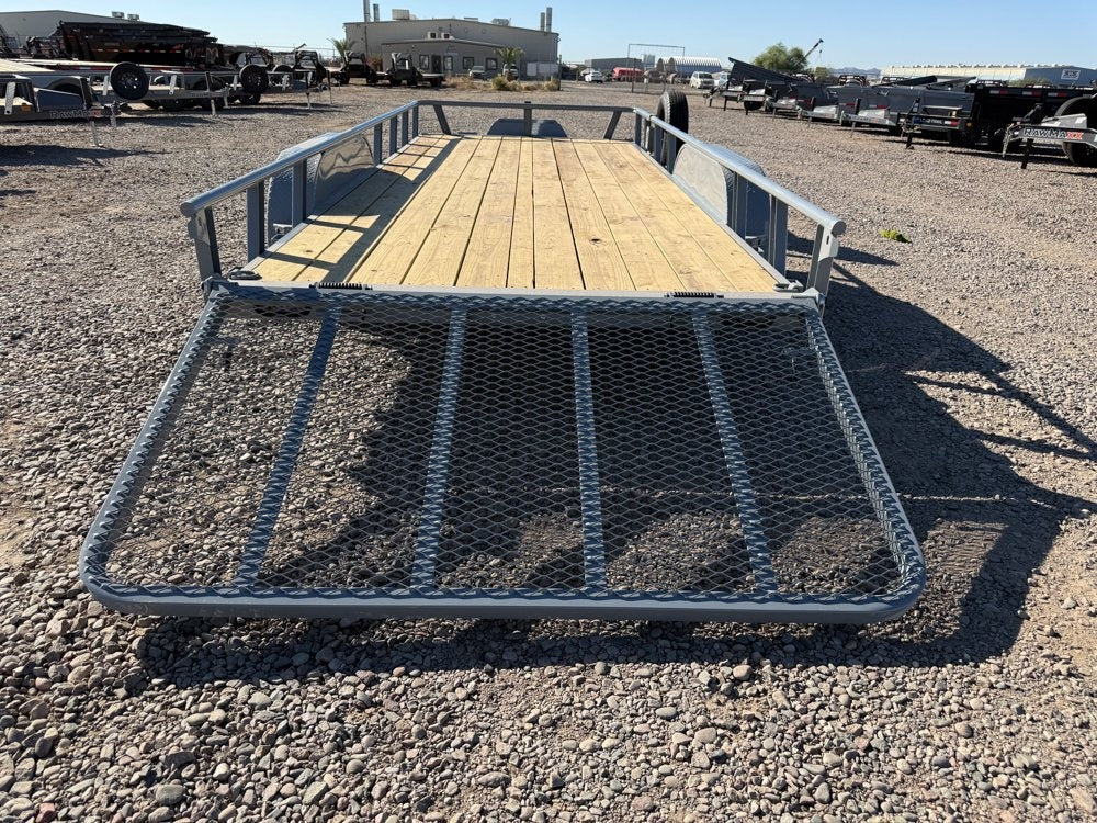 18' UTX Bumper Pull Utility (2) 3.5k Axles, 4' Mesh Flip Ramp - Utility & SXS - Stryker Dealership Group