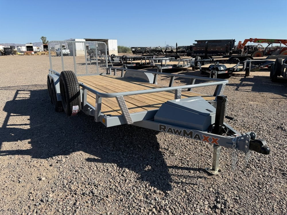 18' UTX Bumper Pull Utility (2) 3.5k Axles, 4' Mesh Flip Ramp - Utility & SXS - Stryker Dealership Group