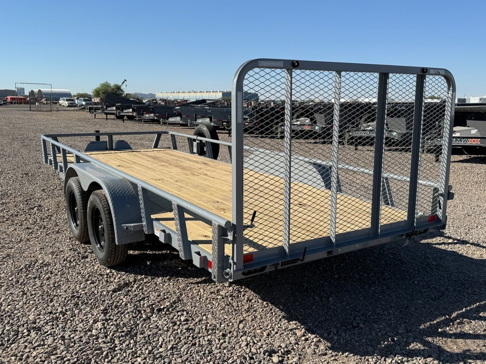 18' UTX Bumper Pull Utility (2) 3.5k Axles, 4' Mesh Flip Ramp - Utility & SXS - Stryker Dealership Group