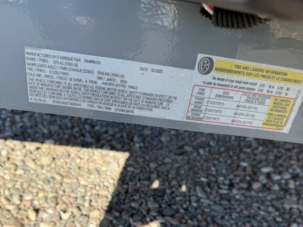 18' UTX Bumper Pull Utility (2) 3.5k Axles, 4' Mesh Flip Ramp - Utility & SXS - Stryker Dealership Group