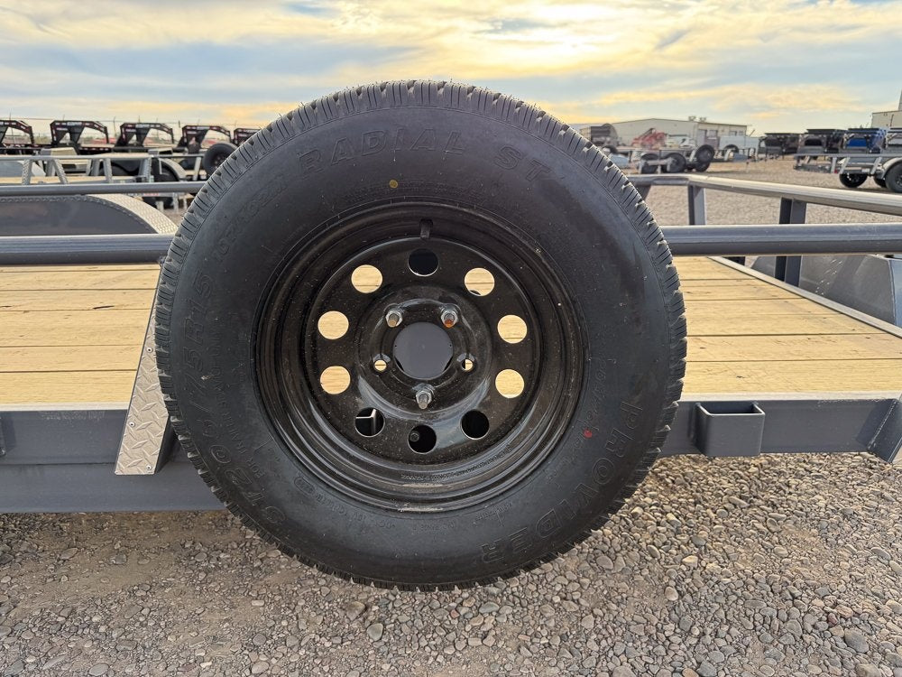 18' UTX Bumper Pull Utility (2) 3.5k Axles, 4' Mesh Flip Ramp - Utility & SXS - Stryker Dealership Group
