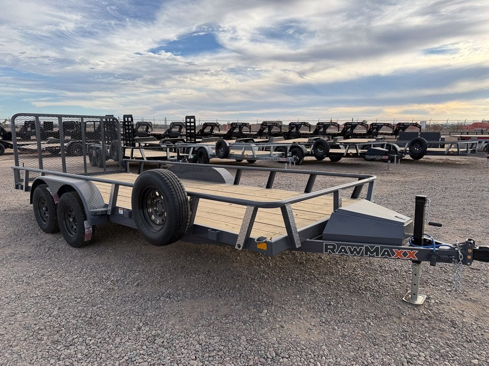 18' UTX Bumper Pull Utility (2) 3.5k Axles, 4' Mesh Flip Ramp - Utility & SXS - Stryker Dealership Group