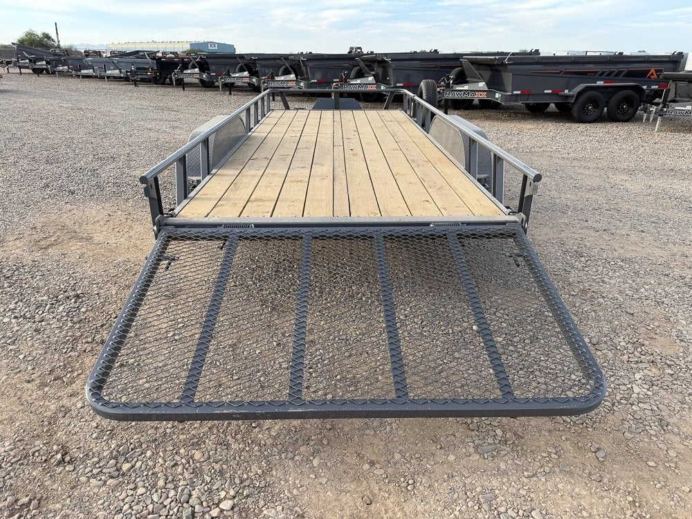 18' UTX Bumper Pull Utility (2) 3.5k Axles, 4' Mesh Flip Ramp - Utility & SXS - Stryker Dealership Group