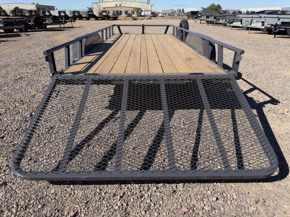 18' UTX Bumper Pull Utility (2) 3.5k Axles, 4' Mesh Flip Ramp - Utility & SXS - Stryker Dealership Group
