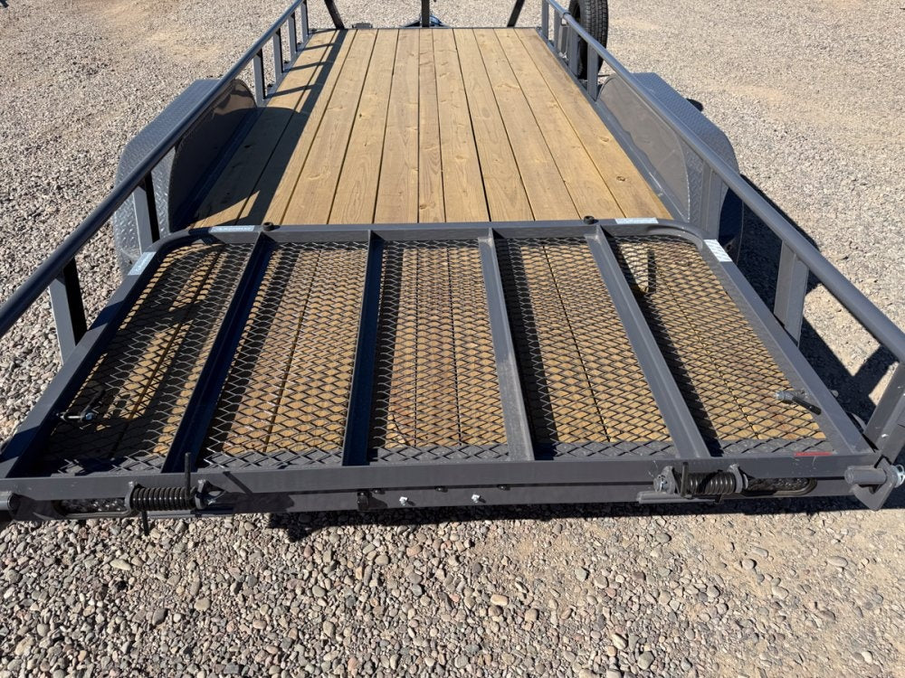 18' UTX Bumper Pull Utility (2) 3.5k Axles, 4' Mesh Flip Ramp - Utility & SXS - Stryker Dealership Group