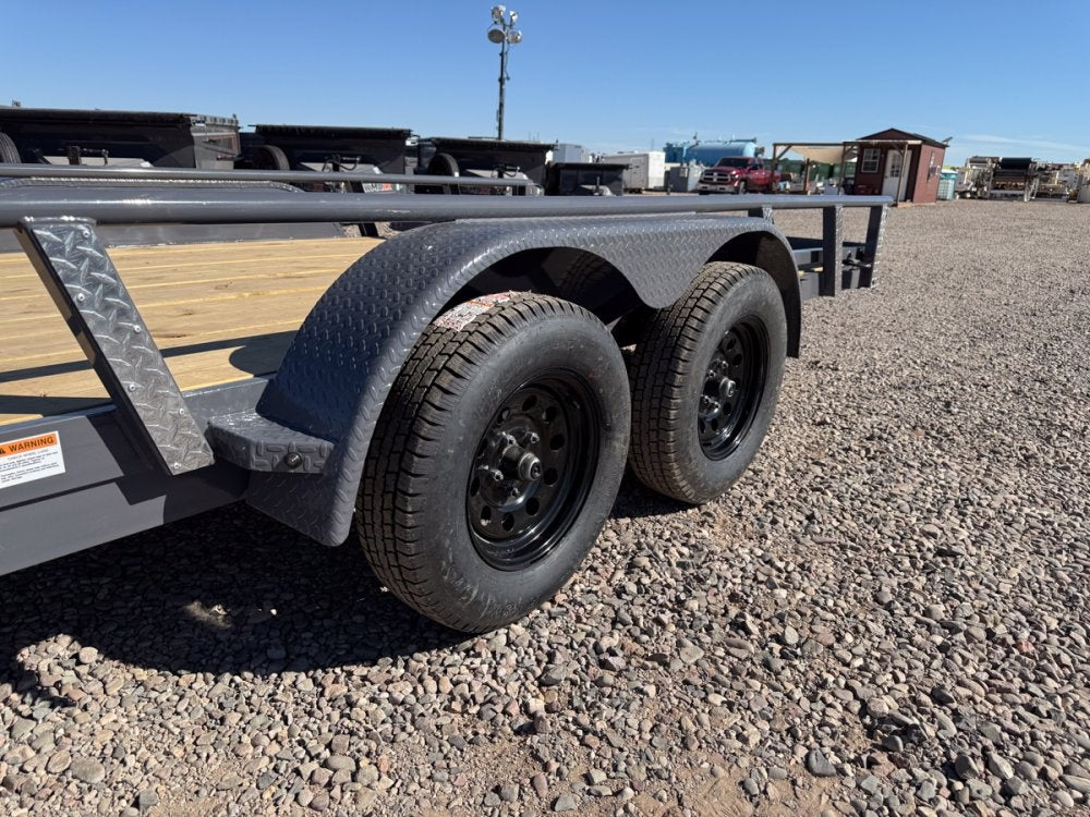 18' UTX Bumper Pull Utility (2) 3.5k Axles, 4' Mesh Flip Ramp - Utility & SXS - Stryker Dealership Group