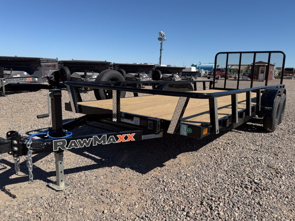 18' UTX Bumper Pull Utility (2) 3.5k Axles, 4' Mesh Flip Ramp - Utility & SXS - Stryker Dealership Group