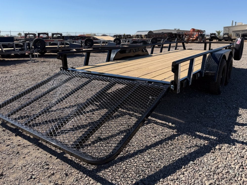 18' UTX Bumper Pull Utility (2) 3.5k Axles, 4' Mesh Flip Ramp - Utility & SXS - Stryker Dealership Group