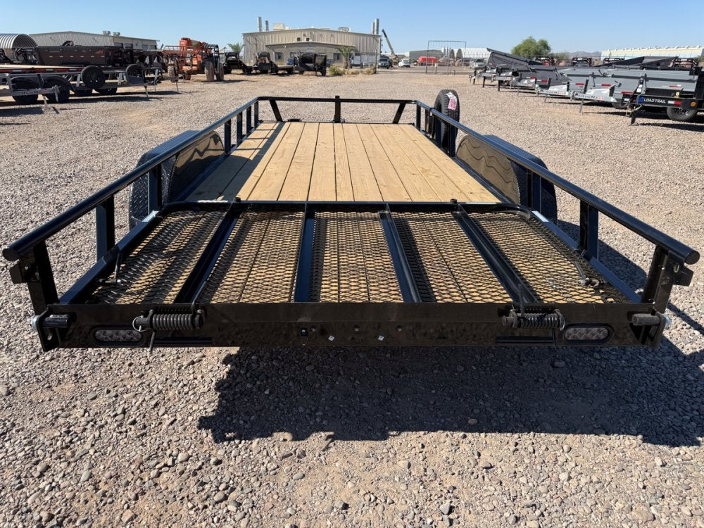 18' UTX Bumper Pull Utility (2) 3.5k Axles, 4' Mesh Flip Ramp - Utility & SXS - Stryker Dealership Group