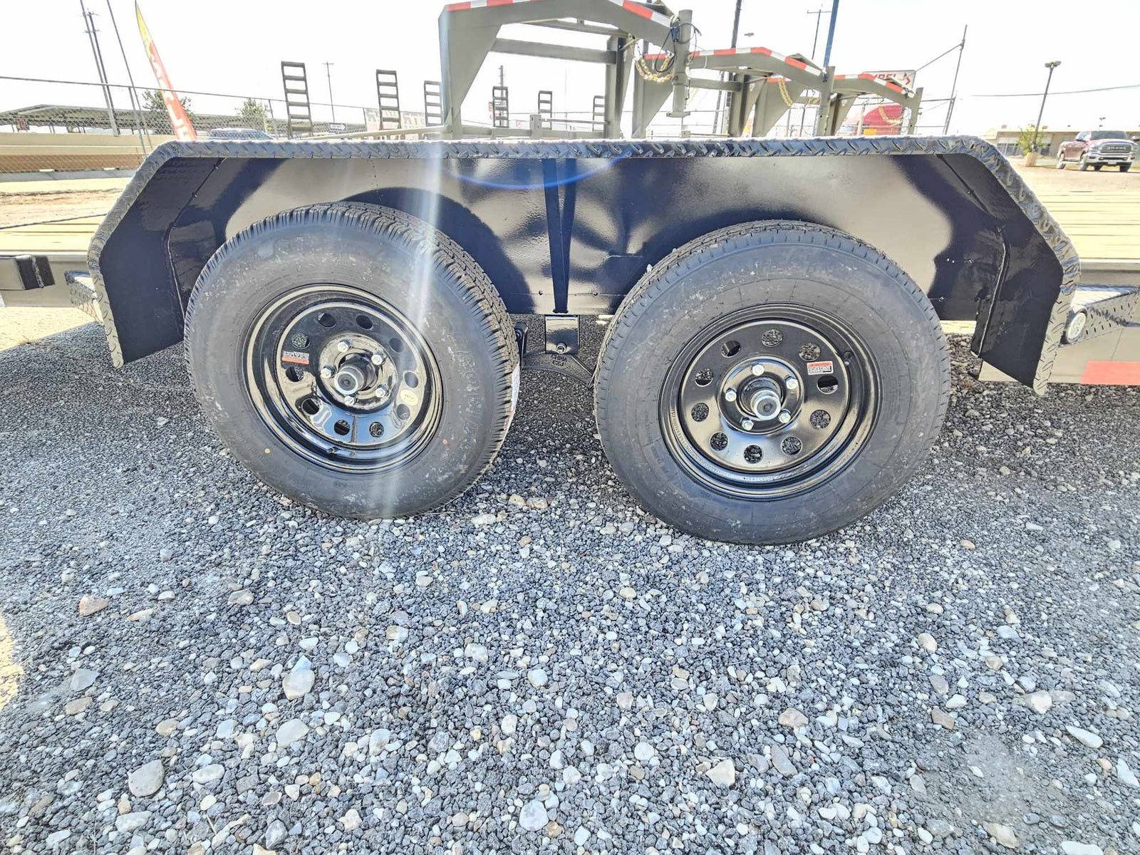 18' x 83" wide Car Hauler (2) 3500lb Axles 1 brake Stored Ramps Wood Floor INV-2970 - Single Car Trailers - Stryker Dealership Group