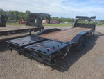 24' Iron Bull ETG Gooseneck Equipment Trailer Mega Ramps Drive Over Fenders - (2) 7,000 lb Axles 914832
