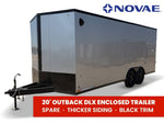 8.5 x 20 Outback DLX Flat Top V Nose Car Hauler (2) - 5200 lbs Axles F14622