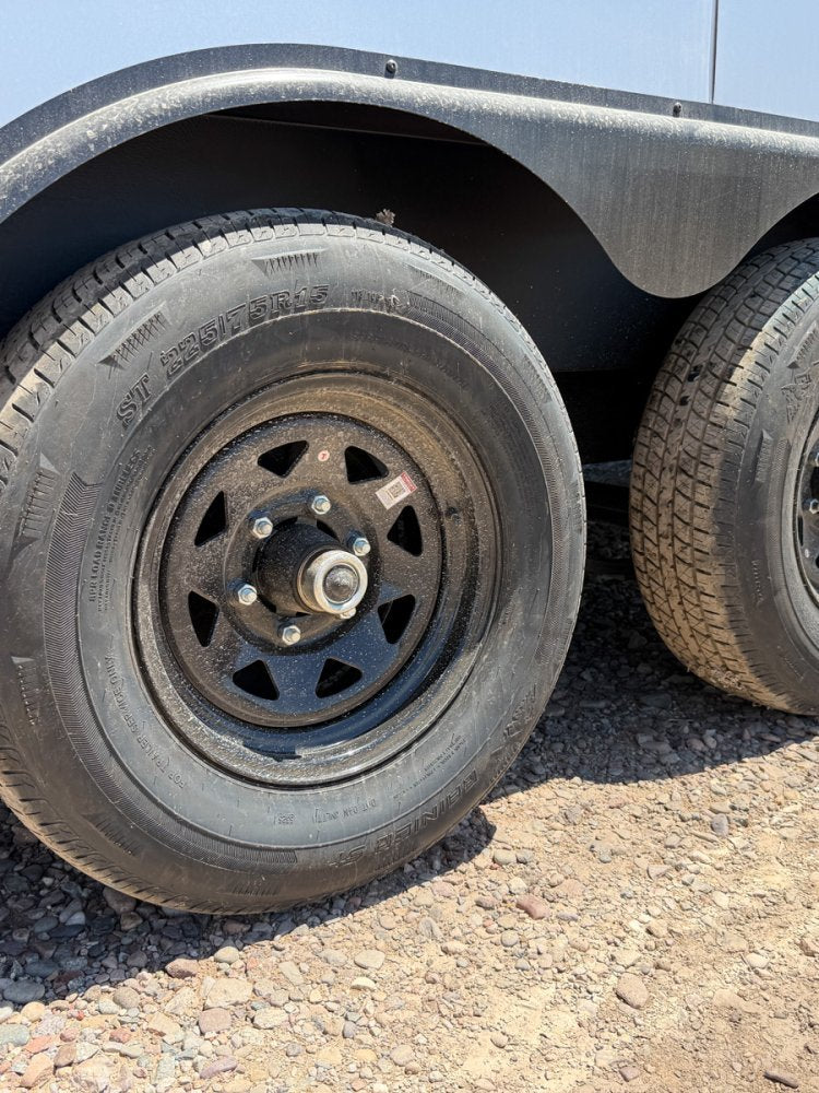 8.5 x 20 Outback DLX Flat Top V Nose Car Hauler (2) - 5200 lbs Axles F14622
