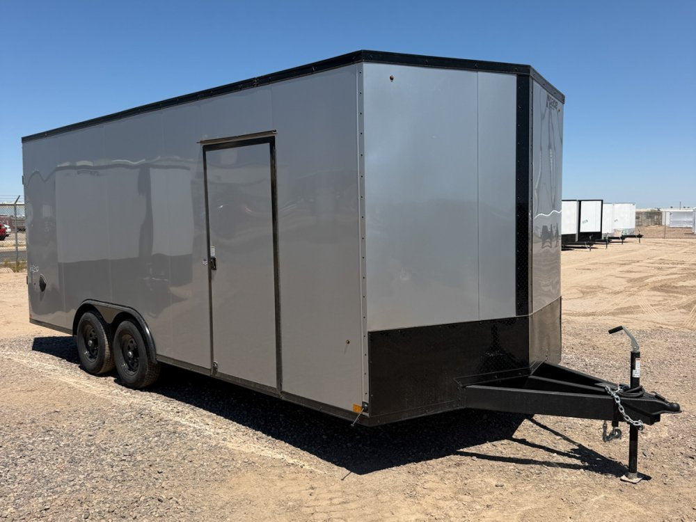 8.5 x 20 Outback DLX Flat Top V Nose Car Hauler (2) - 5200 lbs Axles F14622