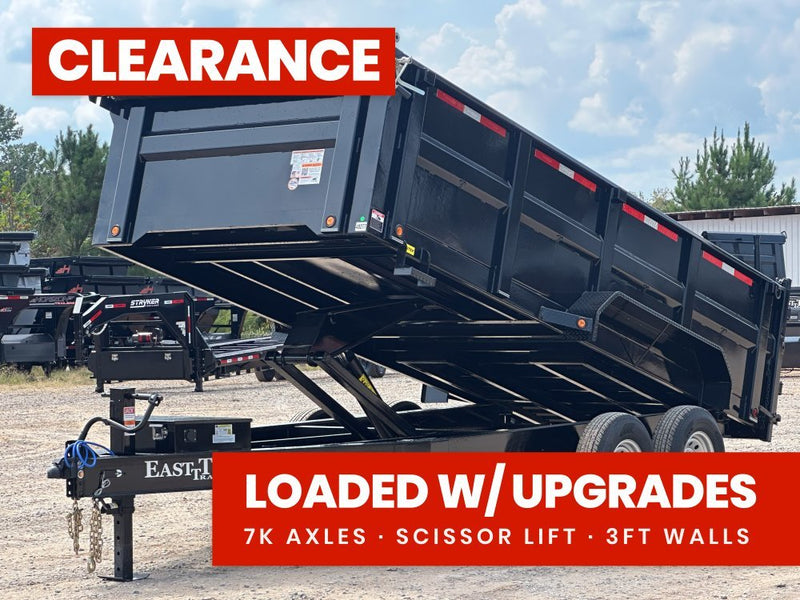 83"x16' Bumper Pull Dump Trailer 36" Sides - 14k GVWR 048277