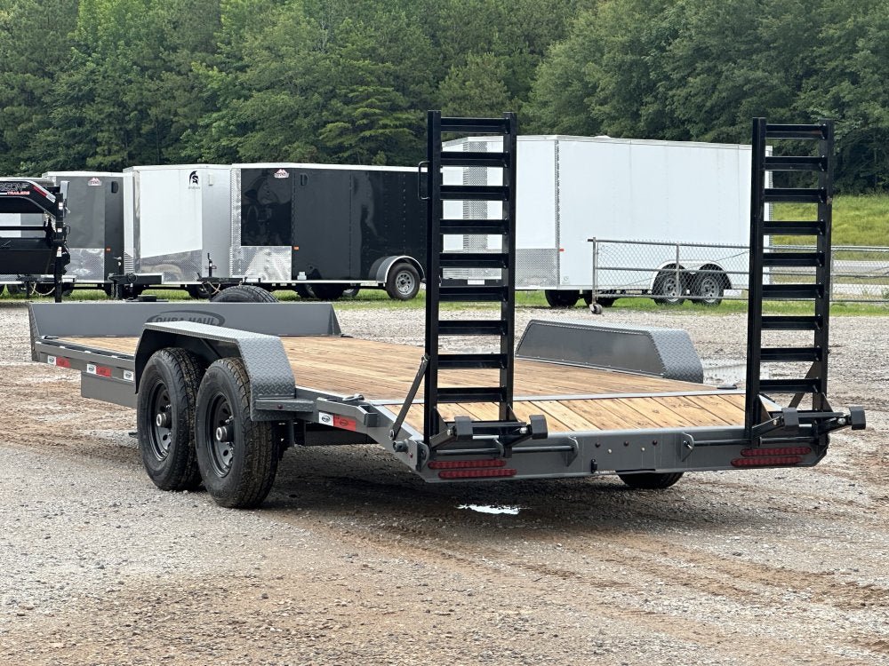 20' ERH Equipment Trailer (2) 7K Axles, Stand Up Ramps 010505 - Stryker Dealership Group